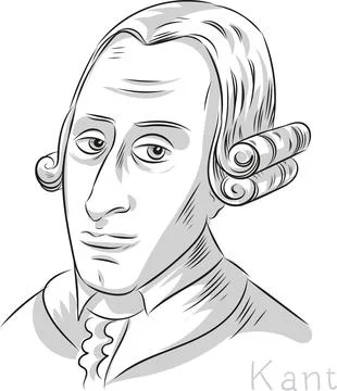 Immanuel Kant. German philosopher. vector illustration Stockillustratie