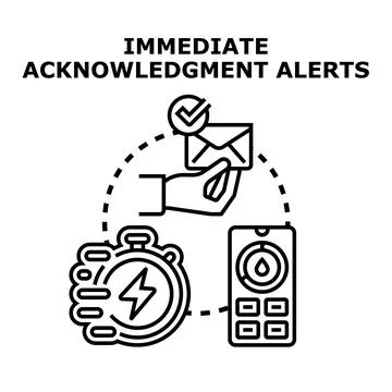 Immediate acknowledgement alerts concept vector illustration Stock Illustration