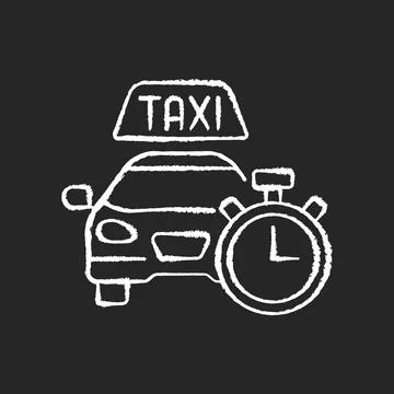 Immediate availability chalk white icon on black background Stock Illustration
