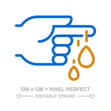 Immediate injury care protocols pixel perfect duotone line icon Stock Illustration