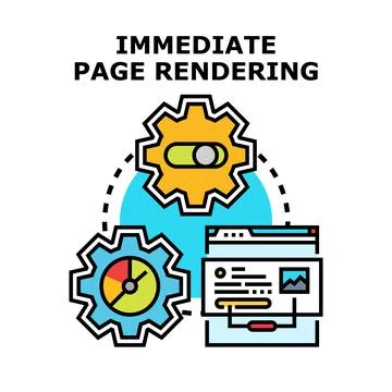 Immediate page rendering process with fast optimization Stock Illustration