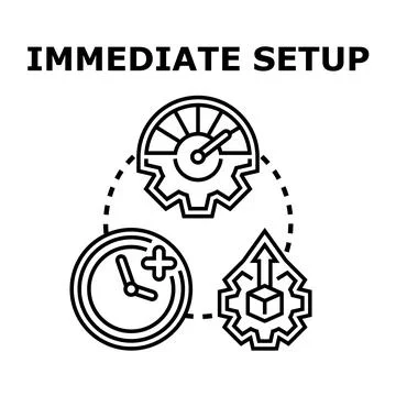 Immediate setup for quick business process integration Stock Illustration