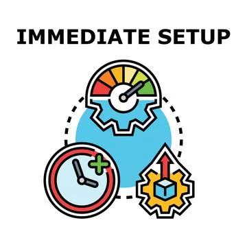 Immediate setup for quick business process integration Stock Illustration