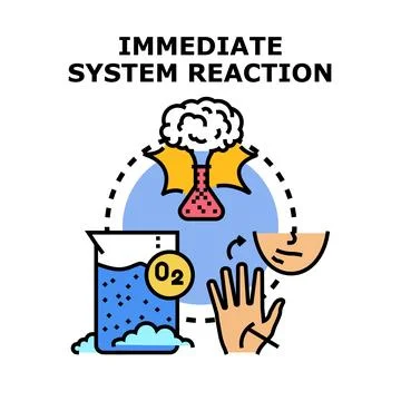 Immediate system reaction process vector illustration Stock Illustration
