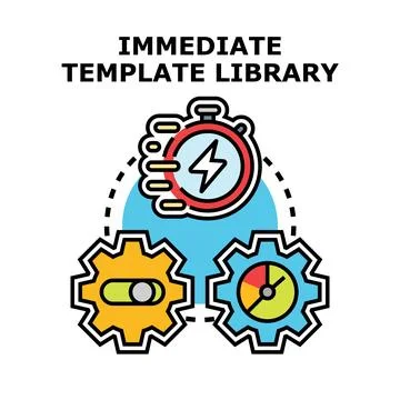 Immediate template library offering rapid efficient customization Stock Illustration