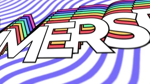 IMMERSE 3D animated word colorfun and fun Stock Footage 167889327
