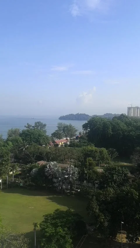 Immerse in the Sea View with the Refreshing Sound of Waves Stock Footage 277174425