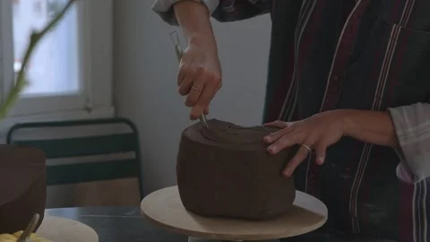 Immerse yourself in the world of empowered creation as the camera zooms in on a Stock Footage 255425837