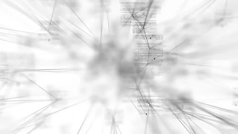 Immersing yourself in a neural network. Data loading in progress. White Stock Footage 240282172