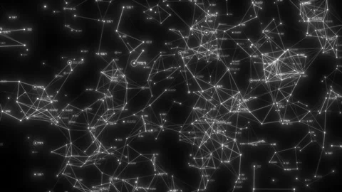 Immersion in a digital network.Data Center IT Engineer Works on the Neural Stock Footage 103278405