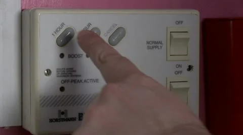 Immersion heater controller on off 1 hour Stock Footage 22339507