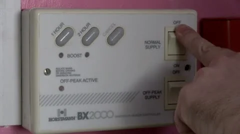 Immersion heater controller on off normal supply Stock Footage 22339669