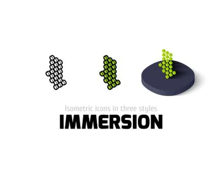 Immersion icon in different style Illustrazione stock