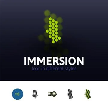 Immersion icon in different style Stock Illustration