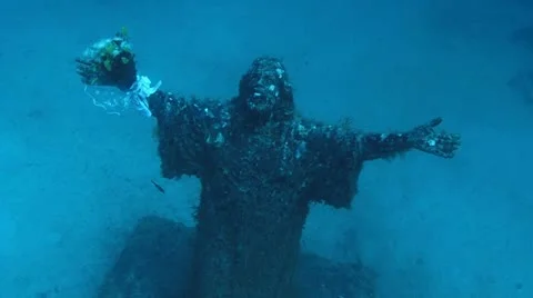Immersion to Isus Christ on Malta Stock Footage 11296924