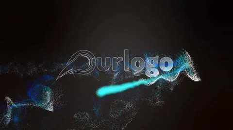 Immersion Particle Logo Formation After Effects stock