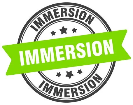 Immersion stamp. immersion label on transparent background. round sign Stock Illustration