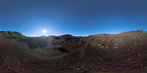 Immersive 360° Panoramic View of Mars-like Lava Fields, Reunion Island 스톡 동영상 317327249
