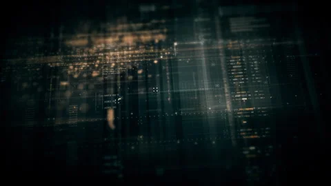 Immersive Data Matrix Display, Dynamic Information Network Simulation 库存影片 253692298