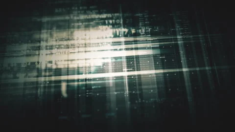 Immersive Data Matrix Display, Dynamic Information Network Simulation 스톡 동영상 255479551