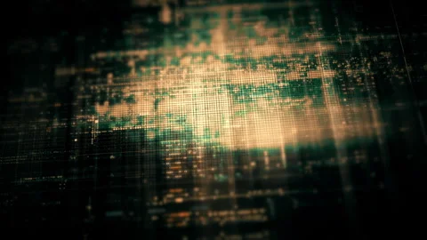 Immersive Data Matrix Display, Dynamic Information Network Simulation Stock Footage 255479929