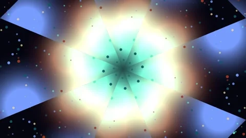 An immersive digital art graphic featuring a vibrant, symmetrical abstract .. Stock Footage 329098969