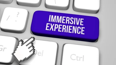 Immersive Experience keyboard key concept animation Stock Footage 117276609