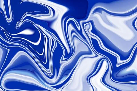 Immersive journey through the canvas of fluidity and color in abstract blue.. Stock Illustration