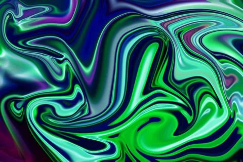 An immersive journey through dynamic green liquid marble texture abstract f.. Stock Illustration