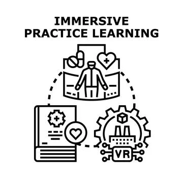 Immersive learning and practice for specialized training Stock Illustration
