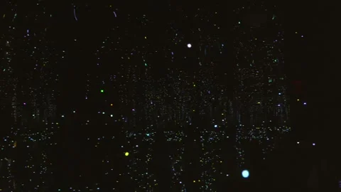 Immersive mirrored firefly room Stock Footage 310688421
