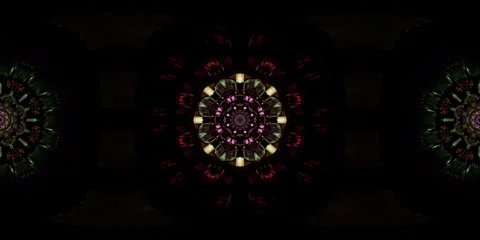 Immersive sacred geometry mandala VR 360 loop crafted as equirectangular Stock Footage 335678542