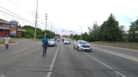Immersive sequence filmed within group of cars making loud engine noise Stock Footage 136854314