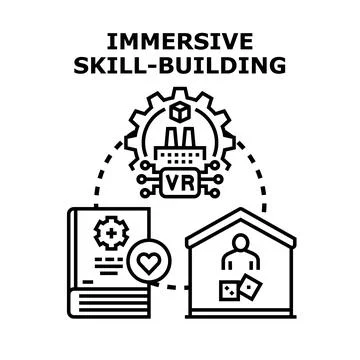 Immersive skill building using virtual reality technology Stock Illustration