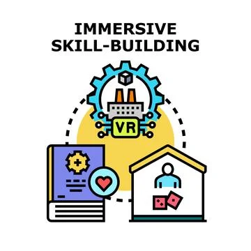 Immersive skill building using virtual reality technology Stock Illustration