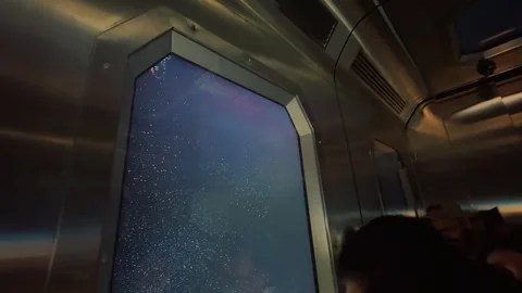 Immersive space flight elevator experience 6 (Editorial) Stock Footage 328846328
