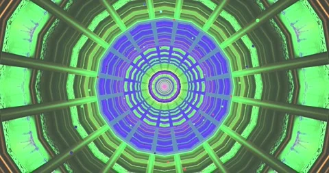 Immersive tunnel video vj loop screensaver with vibrant colors and seamless.. Stock Footage 317839035
