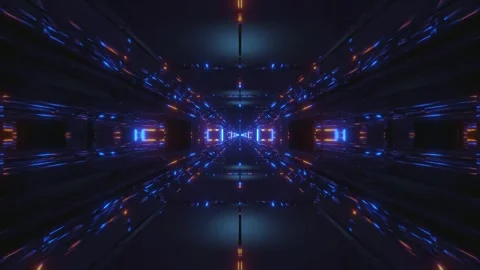 Immersive tunnel video vj loop screensaver with seamless transition of vibr.. Stock Footage 319432655