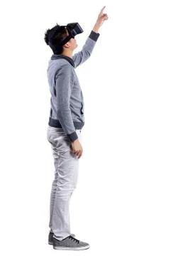 Immersive Virtual Reality Gestures Stock Photos