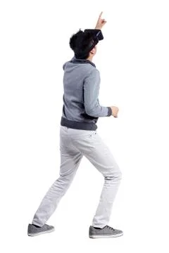 Immersive Virtual Reality Gestures Stock Photos