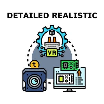 Immersive virtual reality metaverse digital development system 스톡 일러스트