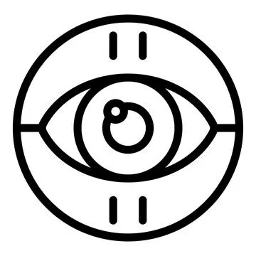 Immersive visual experience icon outline vector. Virtual world visor Stock Illustration