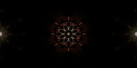 Immersive VR 360 sacred geometry mandala rendered as equirectangular environment Stock Footage 335677628