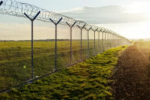Immigation border barrier Stock Photos