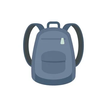 Immigrant backpack icon flat isolated vector Stock Illustration