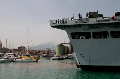 Immigrants arrived at the port of Catania in Sicily , May 14, 2015 Stock Photos