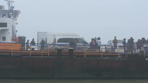 Immigrants Queue Landing On The Shore Stock Footage 88474752