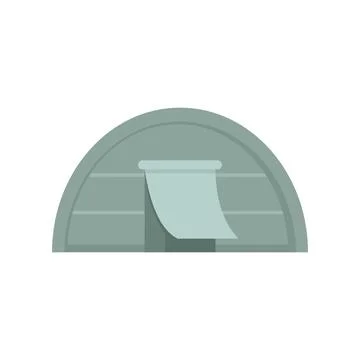 Immigrants tent icon flat isolated vector Stock Illustration