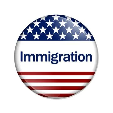 Immigration button Stock Illustration