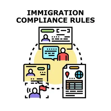 Immigration compliance rules for global mobility application Illustration